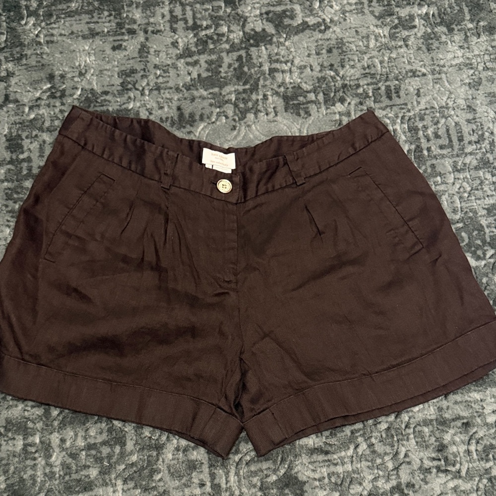 Kate Spade Dark Brown Women's Linen Shorts